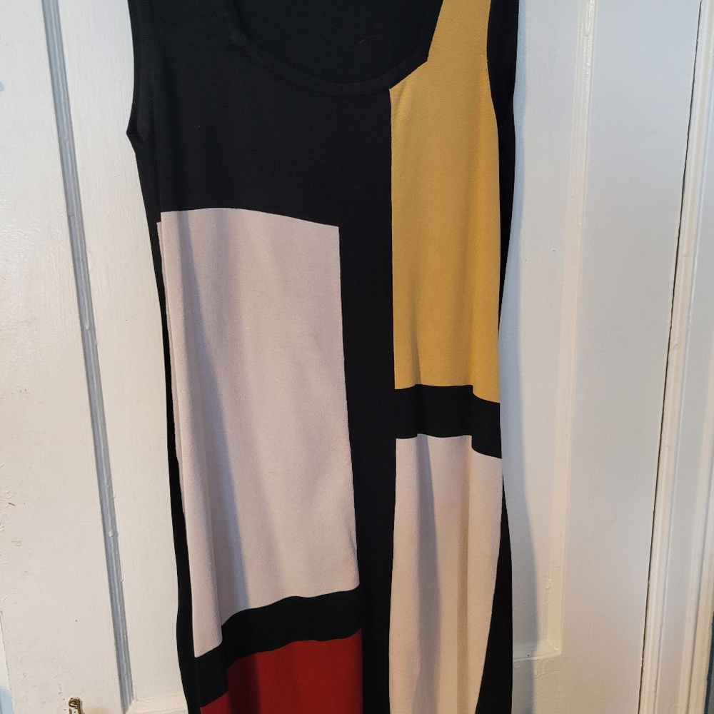 Grace Multicolor Geometric Midi Dress